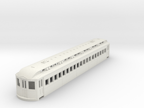 O Scale L&WV Long Steel Coach body shell in White Natural Versatile Plastic