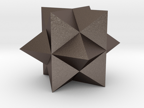 Polyhedron II-solid in Polished Bronzed Silver Steel