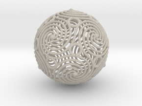 spiraling icosahedron | 2.4mm in Natural Sandstone