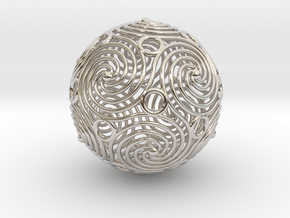 spiraling icosahedron | 2.4mm in Platinum