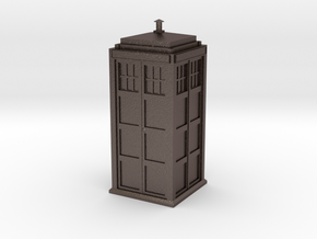 Doctor Who Tardis in Polished Bronzed Silver Steel