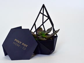 Poly Pot in Black Natural Versatile Plastic