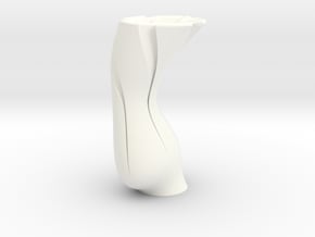 TornadoVase in White Processed Versatile Plastic