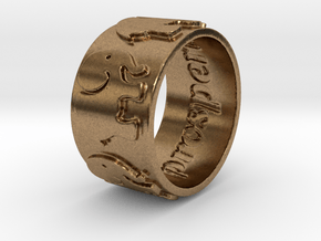 Prosperity Ring Size 7 in Natural Brass