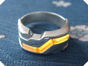 US14 Ring XXI: Tritium (Silver) in Polished Silver