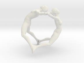 Hooped Figures - JOY -  30mm in White Natural Versatile Plastic