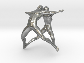 Hooped Figures - Joy - 20mm in Natural Silver