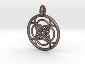Amalthea pendant in Polished Bronzed Silver Steel