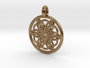 Pasiphae pendant in Natural Brass