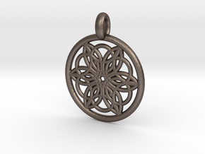 Pasiphae pendant in Polished Bronzed Silver Steel