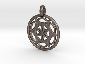 Sinope pendant in Polished Bronzed Silver Steel