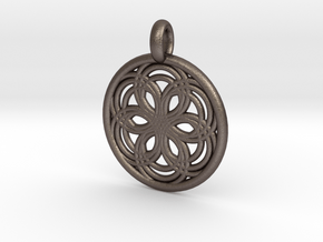 Carme pendant in Polished Bronzed Silver Steel