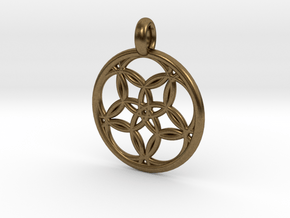 Hegemone pendant in Natural Bronze