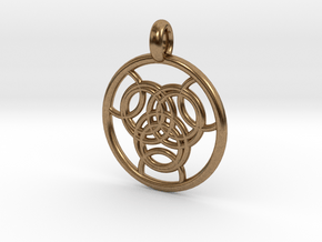 Praxidike pendant in Natural Brass