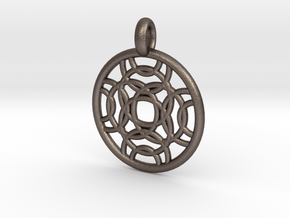 Erinome pendant in Polished Bronzed Silver Steel