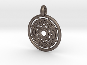 Hermippe pendant in Polished Bronzed Silver Steel