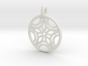 Sponde pendant in White Natural Versatile Plastic