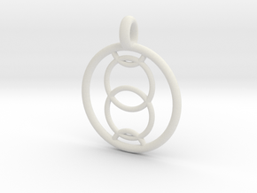 Orthosie pendant in White Natural Versatile Plastic