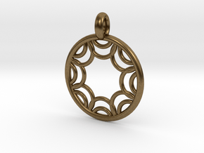 Euporie pendant in Natural Bronze