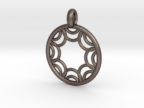 Euporie pendant in Polished Bronzed Silver Steel