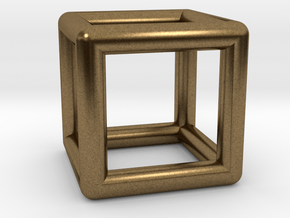 Hexahedron (Cube) in Natural Bronze