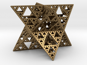 Sierpinski Octostar 3.75cm in Natural Bronze