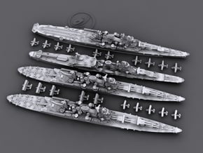 1/4800 IJN Cruisers [1944] - Tone, Mogami, Oyodo in Tan Fine Detail Plastic