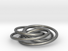 Speed Curve 4-3 Pendant in Polished Silver