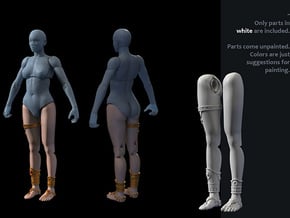 FB01-Legs-11s  6inch in White Processed Versatile Plastic