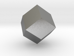 rhombic dodecahedron in Natural Silver