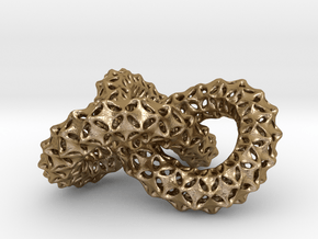 trefoil knot in Polished Gold Steel