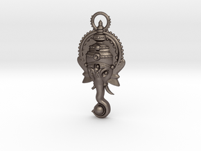 Ganesh in Polished Bronzed Silver Steel