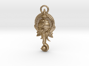 Ganesh in Polished Gold Steel