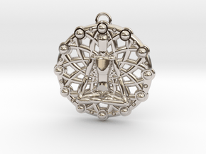 Meditation Chakra Pendant in Platinum