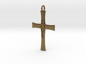 Cross Pendant in Natural Bronze