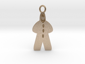 Ginger Bread Man xmas ornament in Polished Gold Steel