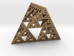 Geometric Sierpinski Tetrahedron level 4 in Natural Brass
