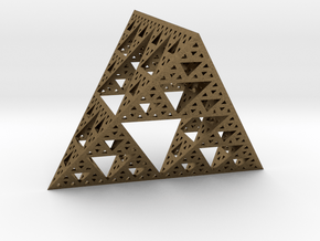 Geometric Sierpinski Tetrahedron level 4 in Natural Bronze