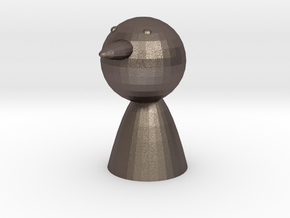 Oleg the Snow Man in Polished Bronzed Silver Steel