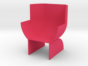 Doll's chair in Pink Processed Versatile Plastic