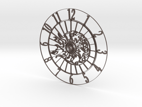 Sun-Moon Clock Face in Polished Bronzed Silver Steel