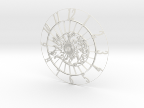 Sun-Moon Clock Face (Mark II) in White Natural Versatile Plastic