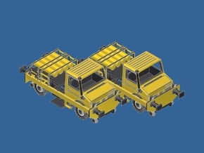 0020 N Gauge 1:160 2x Unimog Zweiwege Lkw Typ 1  in Tan Fine Detail Plastic