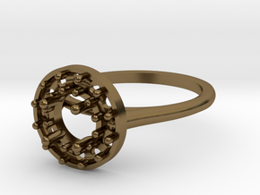 AB050 Halo Ring in Polished Bronze