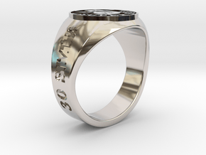 Superball Legman Ring in Platinum