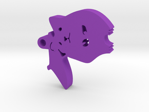 Hamster with Umbrella in Purple Processed Versatile Plastic