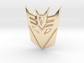 Decepticon Logo in 14K Yellow Gold