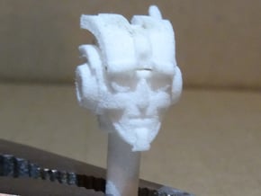 Smaller Rung Head (w. concerned eyebrows) in White Natural Versatile Plastic