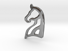 Arabian Horse Pendant in Polished Silver