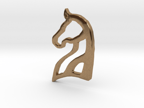 Arabian Horse Pendant in Natural Brass